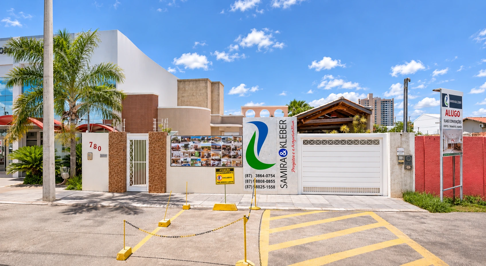 Fachada do escritório Samira & Kleber na Avenida Cardoso de Sá, número 780